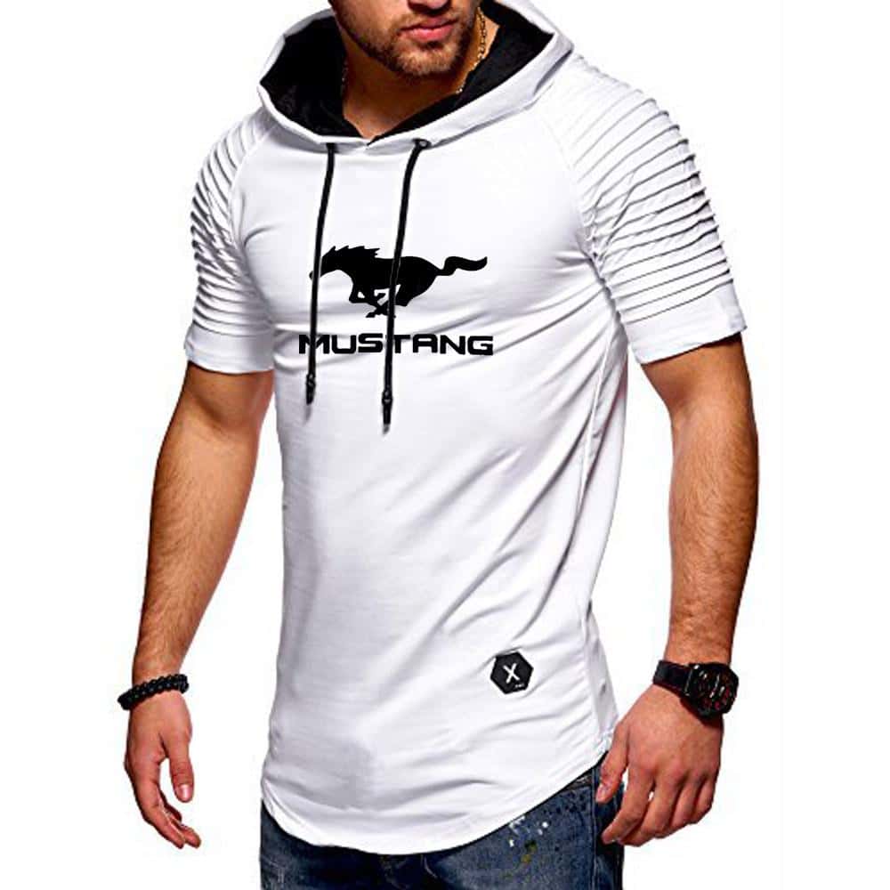 Mustang T Shirt Mit Kapuze